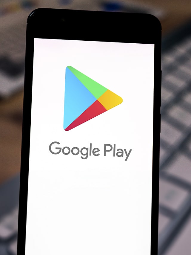Google Play logo on your mobile device. Google Play is a digital application and game distribution service. It's the official Android store; concept of removal of popular indian apps naukri.com
