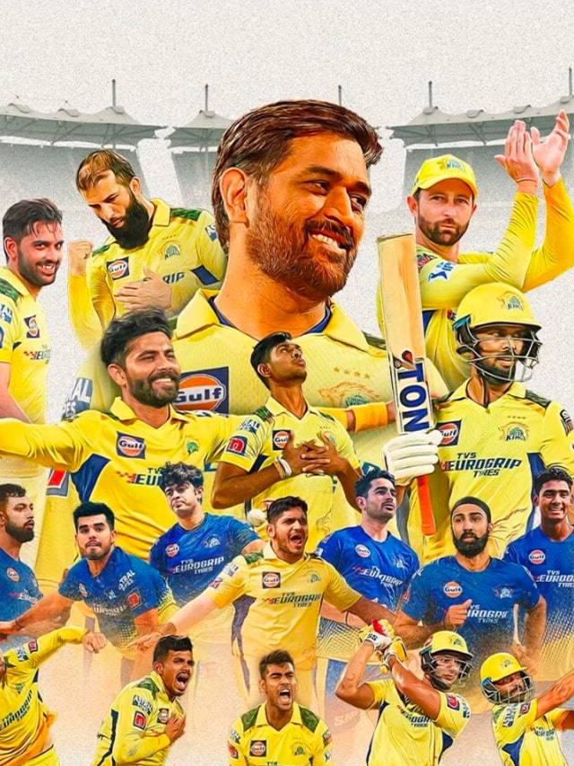 IPL Chennai super king (csk) team members poster 2024