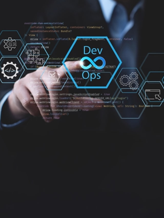 DevOps engineer working in agile methodology, dev ops icon and javascript technology; concept of Top Companies Hiring DevOps Engineer in Mid July 2024