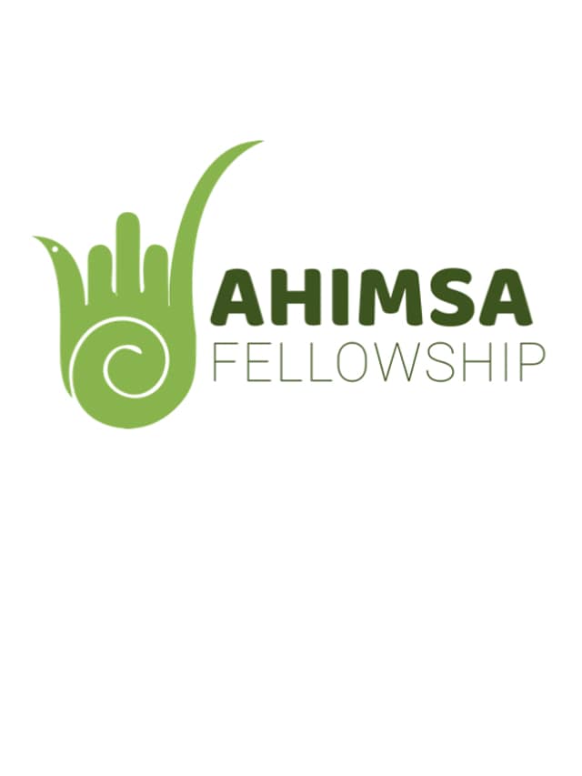 Logo for Ahimsa Fellowship. Concept to Apply for the Ahimsa Fellowship 2024 & become a powerful advocate of animal protection.