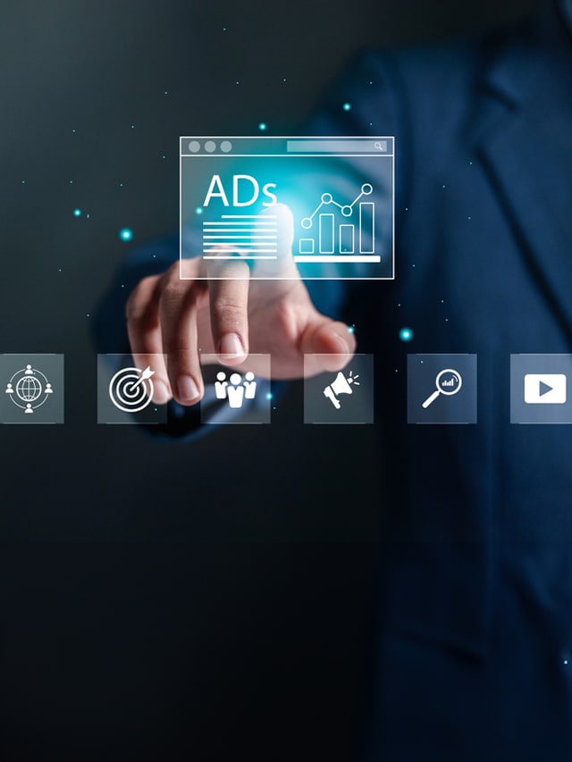Digital marketing commerce online sale. Businessman touching advertising on website; concept of Top Companies Hiring Digital Marketing Manager in Mid June 2024