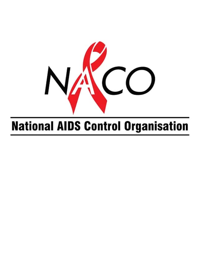 a Wordmark Logo comprising of text, typeface, and red cross ribbon wrapped around the letter “A” in NACO. Concept of NACO Internship Programme 2024