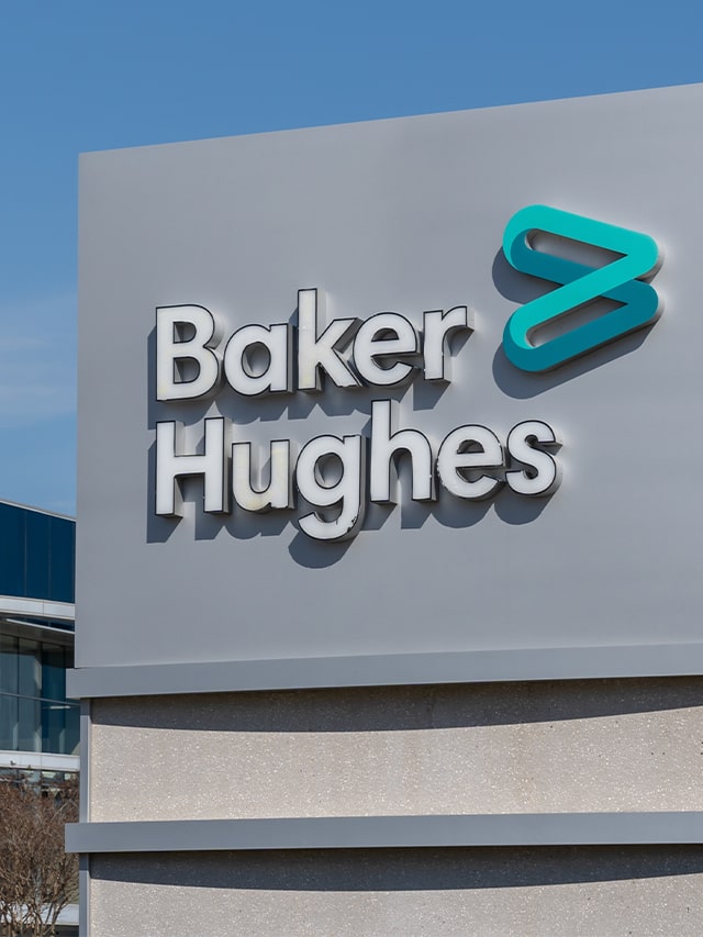 Closeup of Baker Hughes sign at their headquarters in Houston, Texas, USA. concept of Baker Hughes Summer Internship 2025